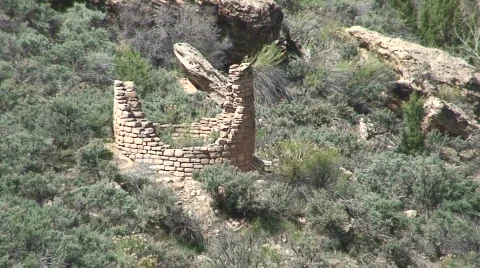 Round Tower - Hovenweep Stock Footage 666837
