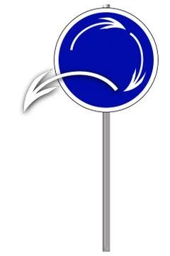 Round traffic sign Stock Illustration