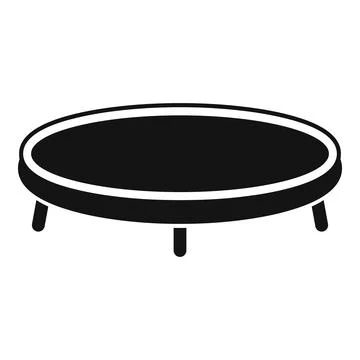 Round trampoline for jumping and bouncing fun Stock Illustration