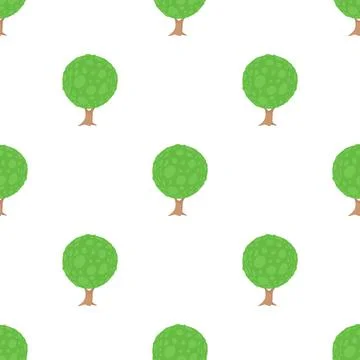 Round tree pattern seamless vector 스톡 일러스트
