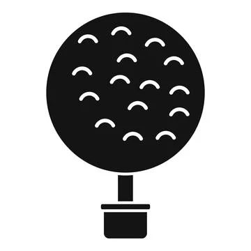 Round tree pot icon simple vector. Task energy service イラスト素材