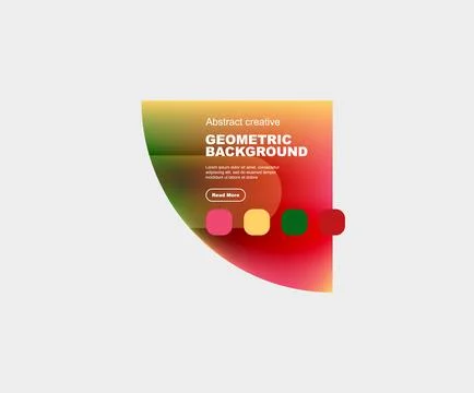 Round triangle and round square composition geometric background イラスト素材