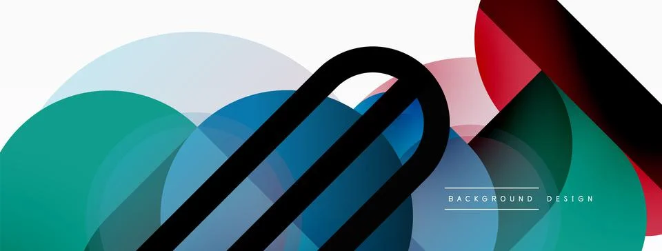 Round triangle shapes lines and circles. Geometric vector illustration for Stock Illustration