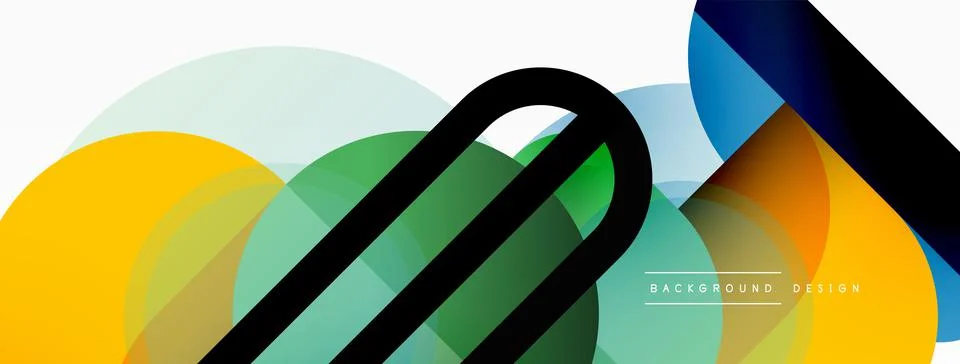 Round triangle shapes lines and circles. Geometric vector illustration for Stockillustratie