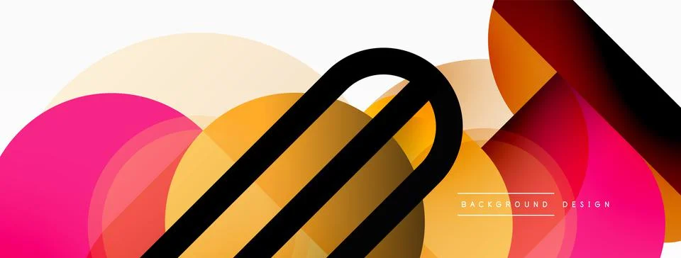 Round triangle shapes lines and circles. Geometric vector illustration for イラスト素材