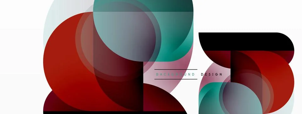 Round triangle shapes lines and circles. Geometric vector illustration for Illustrazione stock