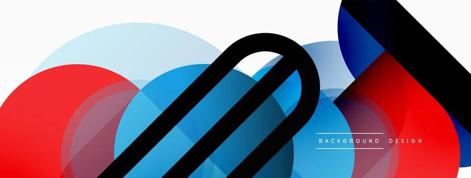 Round triangle shapes lines and circles. Geometric vector illustration for 스톡 일러스트