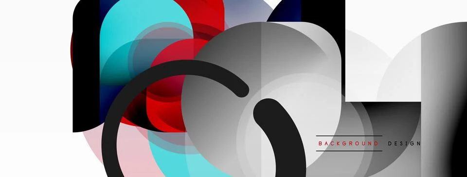 Round triangle shapes lines and circles. Geometric vector illustration for Stock Illustration