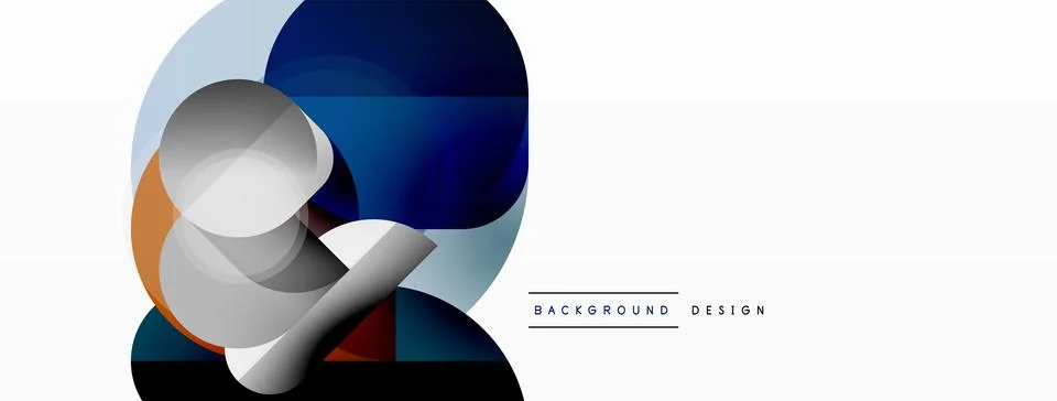 Round triangle shapes lines and circles. Geometric vector illustration for Stock Illustration