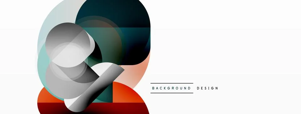 Round triangle shapes lines and circles. Geometric vector illustration for Illustrazione stock