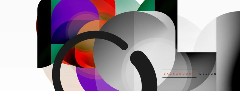 Round triangle shapes lines and circles. Geometric vector illustration for Illustrazione stock