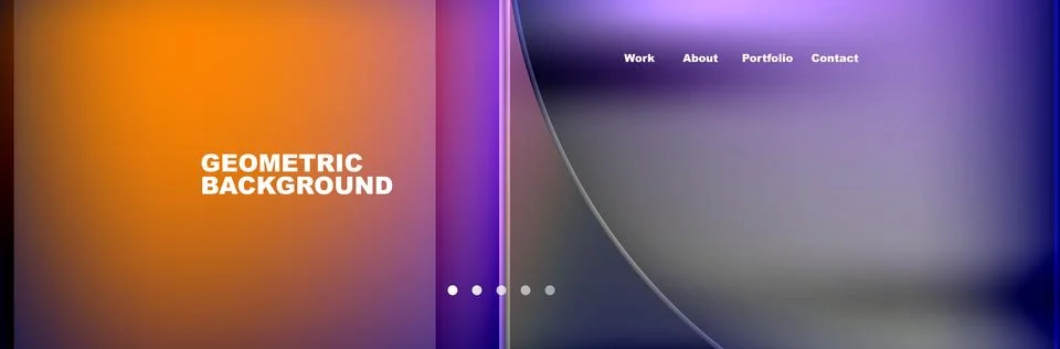 Round triangles and squares web site page template. Vector Illustration For 스톡 일러스트