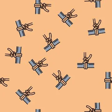 Round turn and two half hitches vector seamless pattern イラスト素材