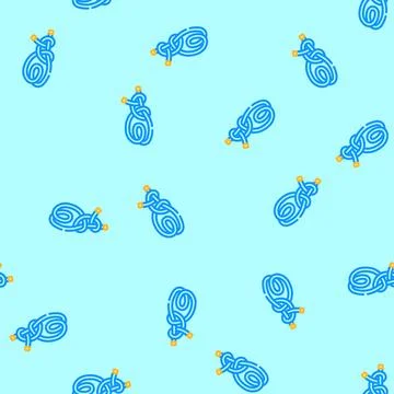 Round turn and two half hitches vector seamless pattern Illustrazione stock