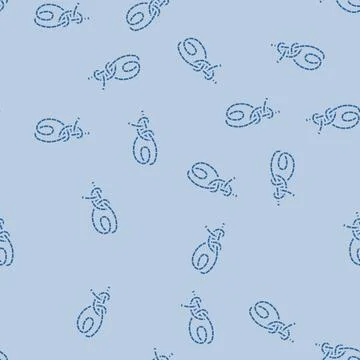 Round turn and two half hitches glyph vector seamless pattern Illustrazione stock