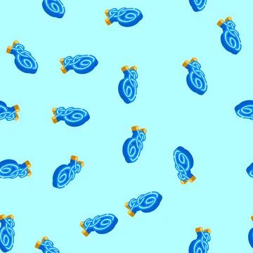 Round turn and two half hitches isometric icon seamless pattern Stock Illustration