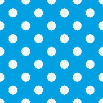 Round umbrella pattern seamless blue Stock Illustration