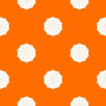 Round umbrella pattern vector orange Stock Illustration