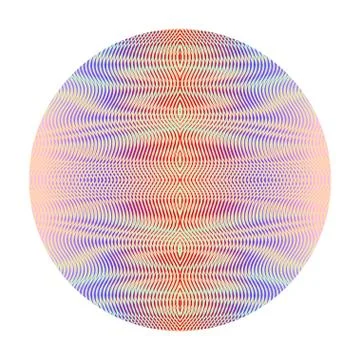 Round vector colored shape with gradient blending. Stock Illustration