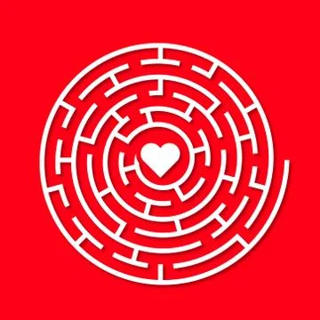 Round Vector Earth Maze Stock Illustration