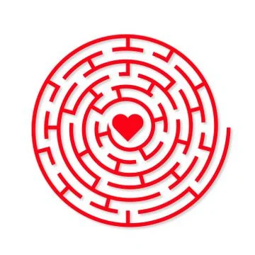 Round Vector Earth Maze Stock Illustration