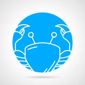 Round vector icon for crab Stock Illustration