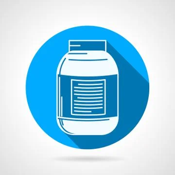 Round vector icon for creatine supplements Illustrazione stock