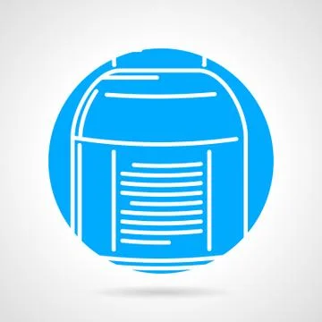 Round vector icon for creatine supplements Illustrazione stock