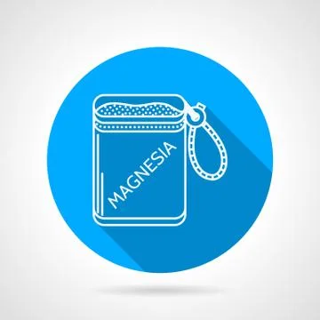 Round vector icon for magnesia bag Stock Illustration