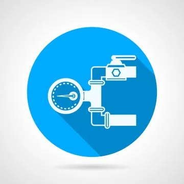 Round vector icon for pressure gauge Ilustración de archivo