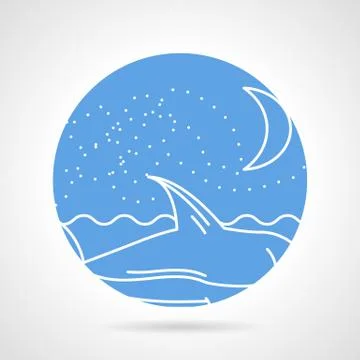 Round vector icon for sea life Ilustración de archivo
