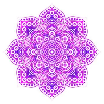 Round vector symmetric mandala. Stock Illustration