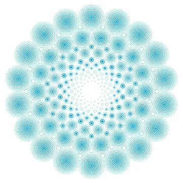 Round vector symmetric mandala. Stock Illustration