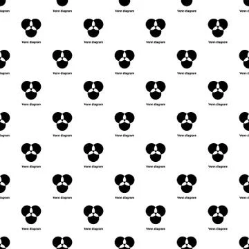 Round venn diagram pattern vector seamless Illustrazione stock
