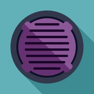 Round ventilation grate flat design vector graphic Ilustración de archivo