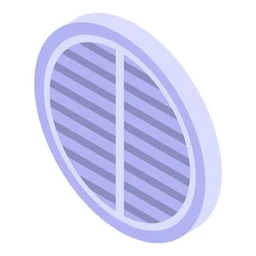 Round ventilation icon, isometric style Ilustración de archivo