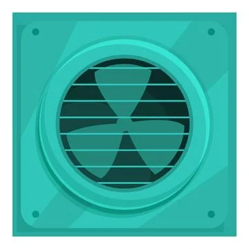 Round ventilator with rotating fan providing fresh air Ilustración de archivo