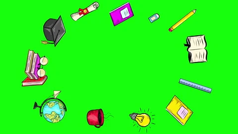 ROUND VERTICAL EDUCATION FRAME 스톡 동영상 264875027