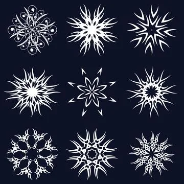 Round vintage frame vector collection. Stock Illustration
