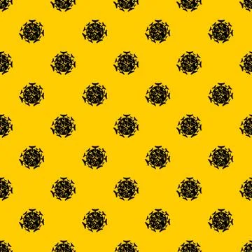 Round viral bacteria pattern vector Illustrazione stock