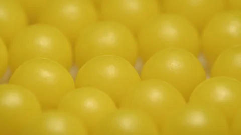 Round vitamins heap in yellow shell for weakened immunity Video stock 123405763