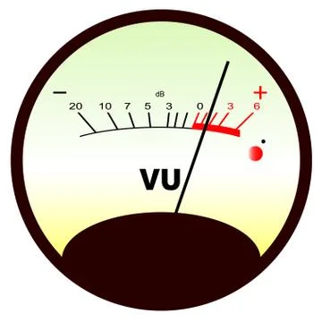 Round vu meter Stock Illustration