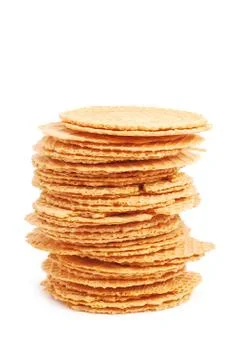 Round wafers Stock Photos