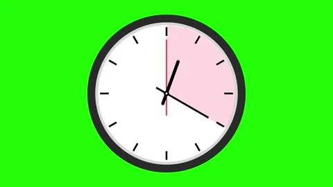 Round wall clock animation 20 minutes green screen animation Stock Footage 241714336