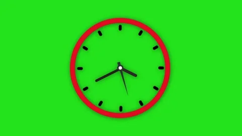 Round wall clock blue animation. The timer counts down the time. Wall clock.. Stock Footage 299567097
