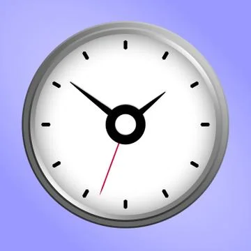 Round wall clock icon Stock Illustration