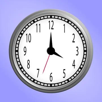 Round wall clock icon Stock Illustration