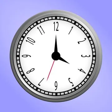 Round wall clock icon Stock Illustration