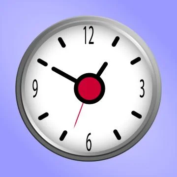 Round wall clock icon Stock Illustration
