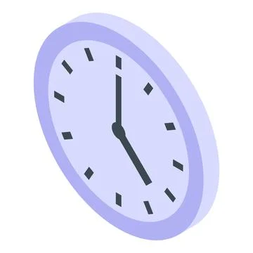 Round wall clock measuring time passing by 스톡 일러스트